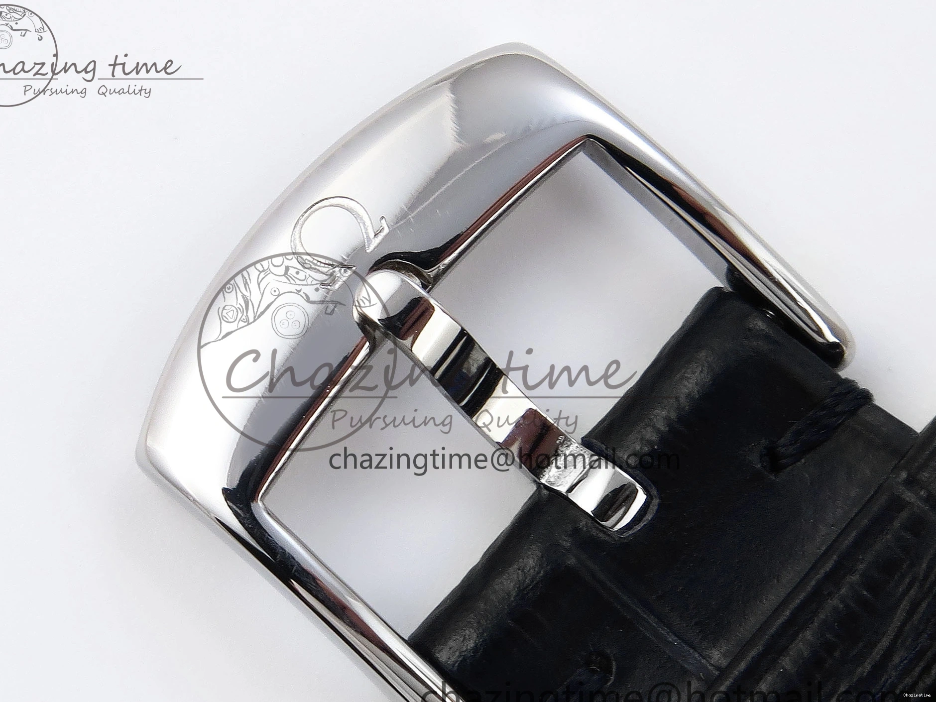 0421 AllSeason De Ville Power Reserve SS MKF 1:1 Best Edition Pink Dial on Black Leather Strap 7738